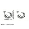 Wholesale Minimalist Geometric Cshaped Stainless Steel Vacuum Electroplated Unisex Earrings