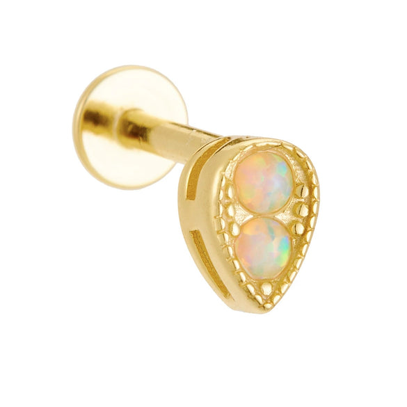 Wholesale Minimalist Geometric Drop Shape S925 Silver Opal Inlaid Earrings For Women