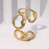 Wholesale Minimalist Geometric Electroplated Asymmetrical Open Stainless Steel Bracelet For Women