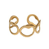 Wholesale Minimalist Geometric Electroplated Asymmetrical Open Stainless Steel Bracelet For Women