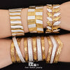 Wholesale Minimalist Geometric Enamel Oil Drip Open Bracelet Set Stainless Steel 18K Gold Plated Accessories