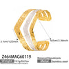 Wholesale Minimalist Geometric Enamel Oil Drip Open Bracelet Set Stainless Steel 18K Gold Plated Accessories