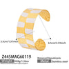 Wholesale Minimalist Geometric Enamel Oil Drip Open Bracelet Set Stainless Steel 18K Gold Plated Accessories