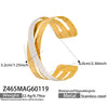 Wholesale Minimalist Geometric Enamel Oil Drip Open Bracelet Set Stainless Steel 18K Gold Plated Accessories