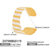 Wholesale Minimalist Geometric Enamel Oil Drip Open Bracelet Set Stainless Steel 18K Gold Plated Accessories