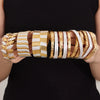 Wholesale Minimalist Geometric Enamel Oil Drip Open Bracelet Set Stainless Steel 18K Gold Plated Accessories