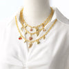 Wholesale Minimalist Geometric Heart Pendant Goldplated Copper Necklace For Women