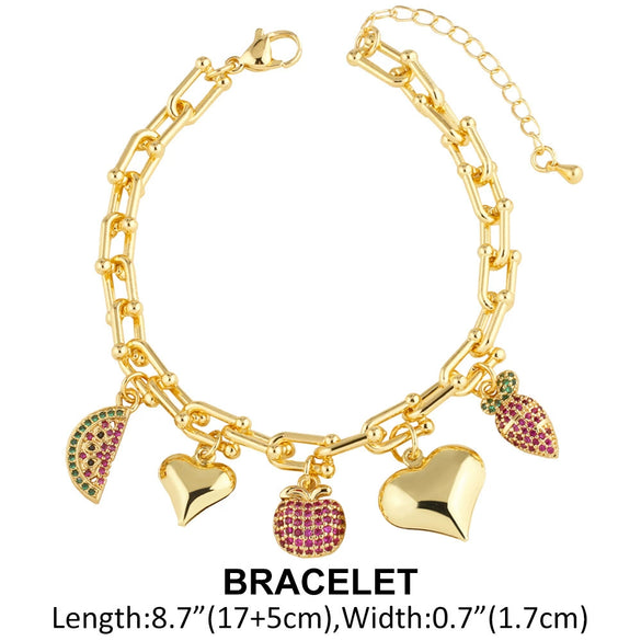 Wholesale Minimalist Geometric Heart Pendant Goldplated Copper Necklace For Women
