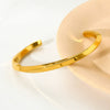 Wholesale Minimalist Geometric 18K Gold Plated Stainless Steel Open Bracelet For Women