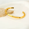 Wholesale Minimalist Geometric 18K Gold Plated Stainless Steel Open Bracelet For Women