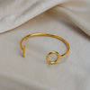 Wholesale Minimalist Geometric Open Bracelet Stainless Steel 18K Gold Vacuum Plated Jewelry