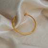 Wholesale Minimalist Geometric Open Bracelet Stainless Steel 18K Gold Vacuum Plated Jewelry