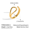 Wholesale Minimalist Geometric Open Ring Stainless Steel 18K Gold Vacuum Plated Unisex Women Jewelry