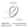 Wholesale Minimalist Geometric Open Ring Stainless Steel 18K Gold Vacuum Plated Unisex Women Jewelry