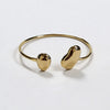 Wholesale Minimalist Geometric Oval Open Stainless Steel Goldplated Bracelet Niche Jewelry Accessories