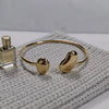 Wholesale Minimalist Geometric Oval Open Stainless Steel Goldplated Bracelet Niche Jewelry Accessories