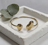 Wholesale Minimalist Geometric Oval Open Stainless Steel Goldplated Bracelet Niche Jewelry Accessories