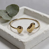 Wholesale Minimalist Geometric Oval Open Stainless Steel Goldplated Bracelet Niche Jewelry Accessories