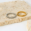 Wholesale Minimalist Geometric Pattern Electroplated Stainless Steel Ring For Women