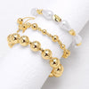 Wholesale Minimalist Geometric Pearl Bracelet Copper 18K Gold Plated
