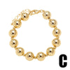 Wholesale Minimalist Geometric Pearl Bracelet Copper 18K Gold Plated