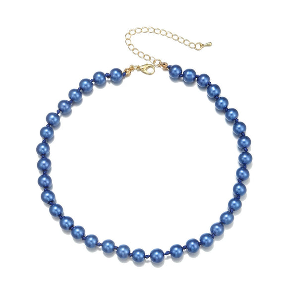Wholesale Minimalist Geometric Pearl O Chain Handmade Clavicle Necklace Jewelry For Female