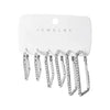 Wholesale Minimalist Geometric Rectangular Hoop Earring Set For Women Copper Electroplated
