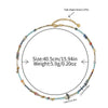 Wholesale Minimalist Geometric Red Agate Blue Pine Czech Beads Gold Sand Stone Stainless Steel Electroplating Clavicle Chain Necklace