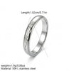 Wholesale Minimalist Geometric Rose Embossed Titanium Steel Electroplated Ring For Women