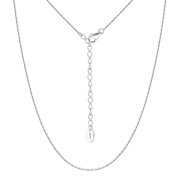 Wholesale Minimalist Geometric S925 Sterling Silver Bamboo Chain Necklace For Men And Women With Electroplating