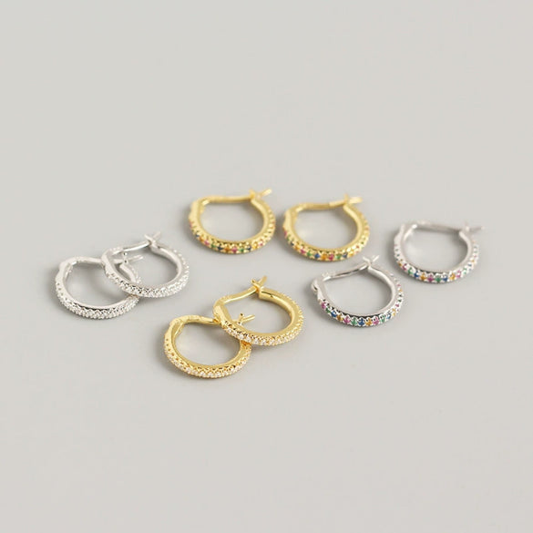Wholesale Minimalist Geometric S925 Sterling Silver Electroplated Earrings