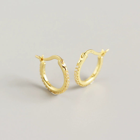 Wholesale Minimalist Geometric S925 Sterling Silver Electroplated Earrings