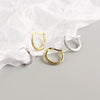 Wholesale Minimalist Geometric S925 Sterling Silver Electroplated Earrings