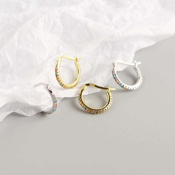 Wholesale Minimalist Geometric S925 Sterling Silver Electroplated Earrings
