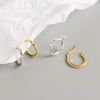 Wholesale Minimalist Geometric S925 Sterling Silver Electroplated Earrings
