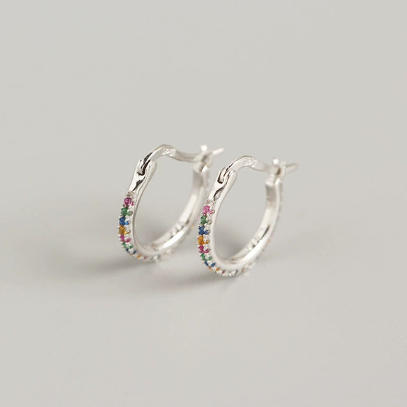 Wholesale Minimalist Geometric S925 Sterling Silver Electroplated Earrings