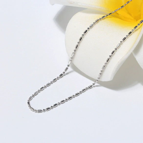 Wholesale Minimalist Geometric S925 Sterling Silver Necklace With Electroplating Treatment