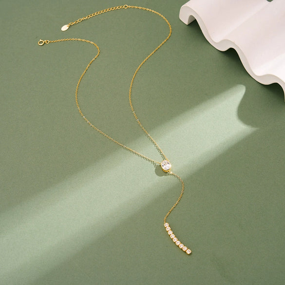 Wholesale Minimalist Geometric 925 Silver Electroplated Cross Chain Necklace For Women