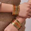 Wholesale Minimalist Geometric Square Grid Oil Drip Buckle Stainless Steel Electroplated Bracelet Set
