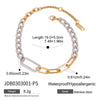 Wholesale Minimalist Geometric Stainless Steel Chain Bracelet With Gold And Silver Color Matching And Electroplating