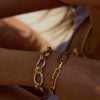 Wholesale Minimalist Geometric Stainless Steel Chain Bracelet With Gold And Silver Color Matching And Electroplating