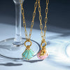 Wholesale Minimalist Geometric Stainless Steel Cross Chain 18K Gold Plated Waterproof Pendant Necklace For Women