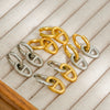 Wholesale Minimalist Geometric Stainless Steel Earrings With Electroplating