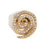 Wholesale Minimalist Geometric Stainless Steel Electroplated 18K Gold Micro Inlaid White Diamond Women's Chest Ornament Brooch