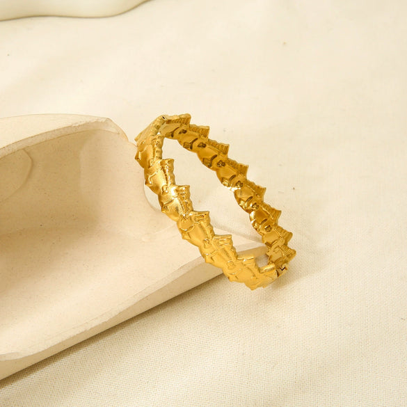 Wholesale Minimalist Geometric Stainless Steel Goldplated Bracelet For Women