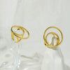 Wholesale Minimalist Geometric Stainless Steel Goldplated Ring