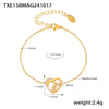 Wholesale Minimalist Geometric Stainless Steel Heartshaped Zircon Pendant Necklace And Bracelet Jewelry For Women With Electroplating