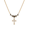 Wholesale Minimalist Geometric Stainless Steel 18K Gold Electroplated Cross Pendant Necklace For Women