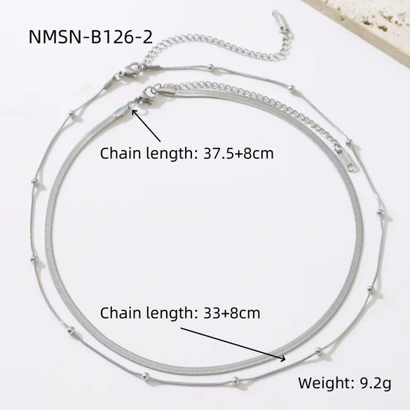 Wholesale Minimalist Geometric Stainless Steel 18K Gold Plated Electroplated Women's Clavicle Necklace