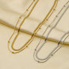 Wholesale Minimalist Geometric Stainless Steel 18K Gold Plated Electroplated Women's Clavicle Necklace